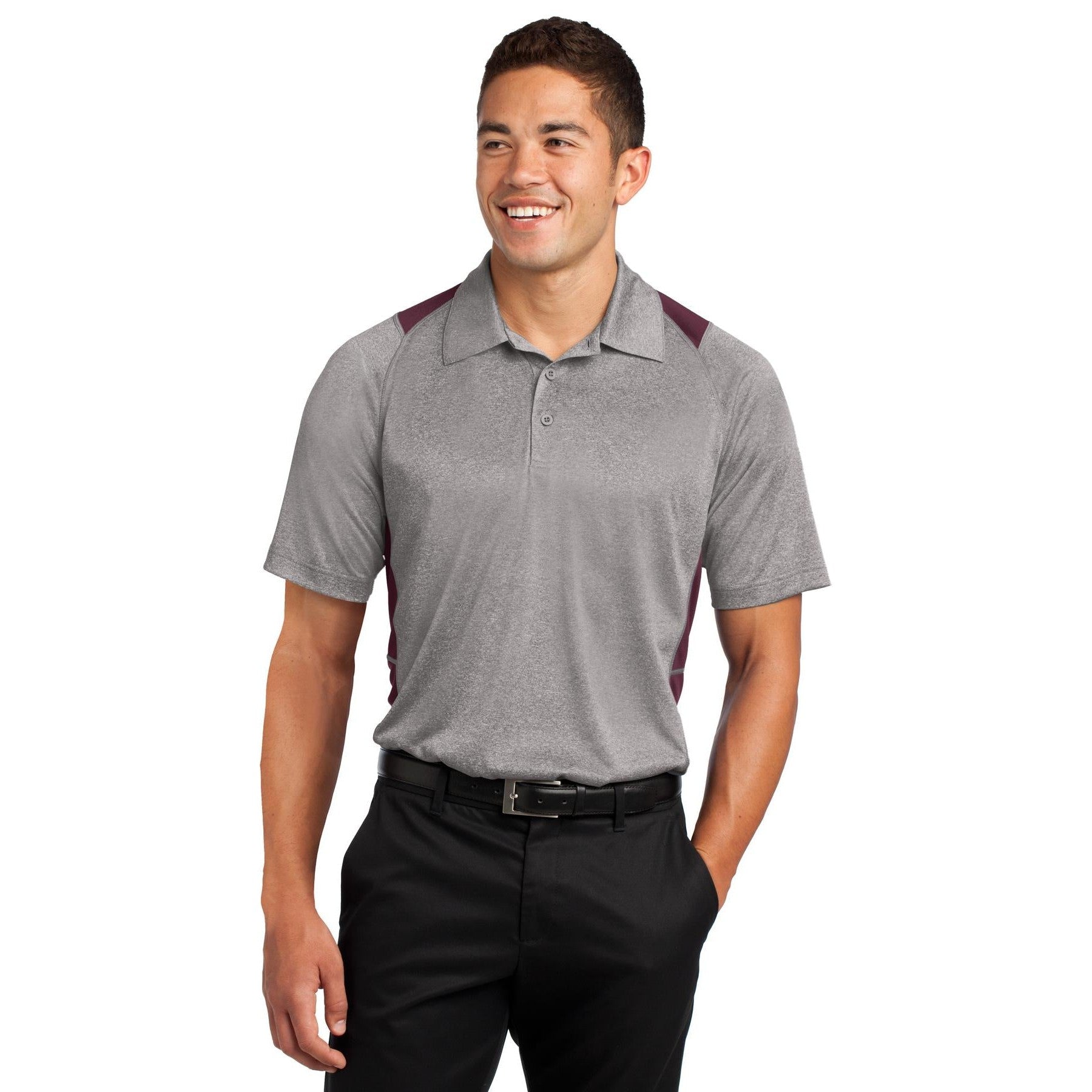 Sport-Tek-Sport-Tek® Heather Colorblock Contender™ Polo. ST665-MedTech-9